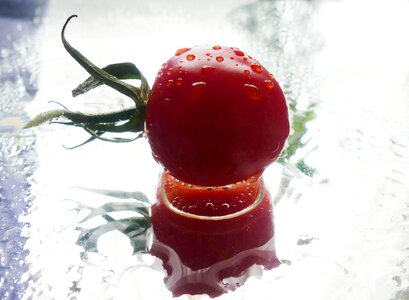 In the water washed drop of water food