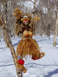 Wooden toy girl dancer