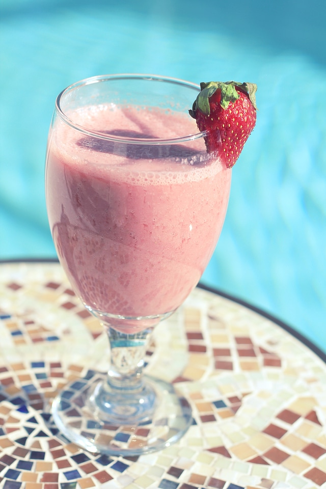 Fruit drinking smoothie