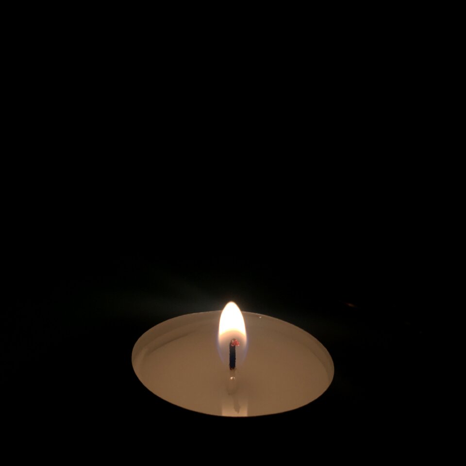 Candlelight flame insubstantial