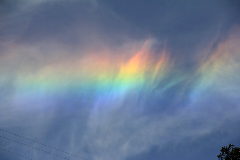 Weather landscape blue rainbow