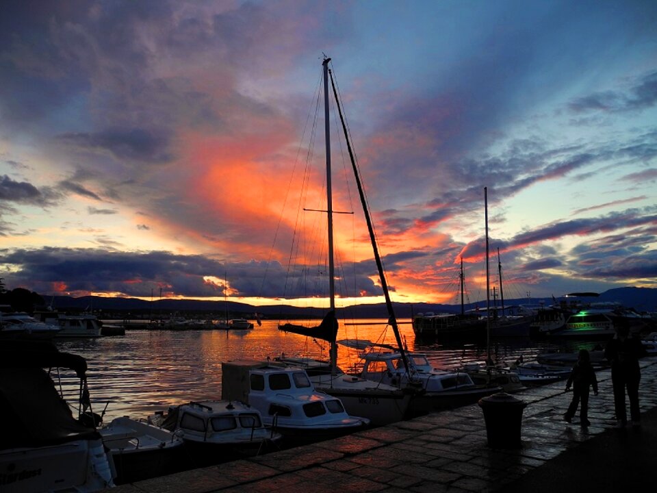 Sunset sea sky