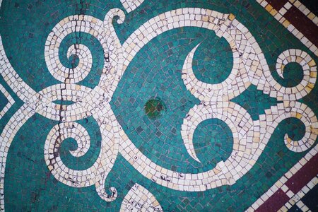 Mosaic geometric tile photo