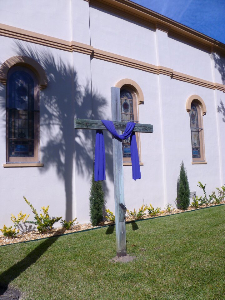 Cross church drape