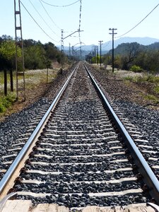 Train perspective rail photo