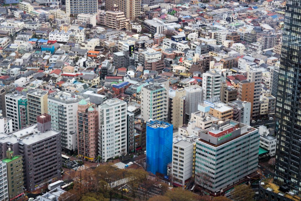 Skyline aerial tokyo