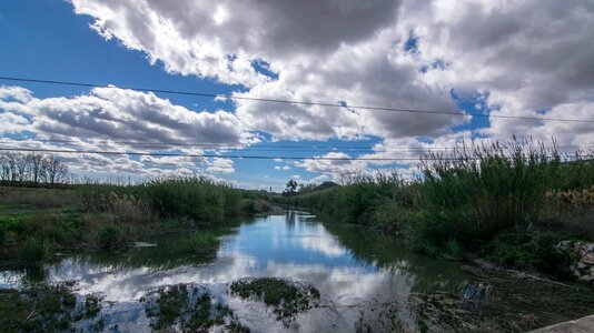 Landscape sky river photo