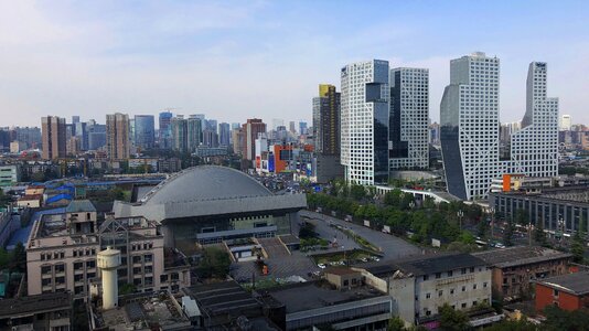 Skyscraper architecture chengdu