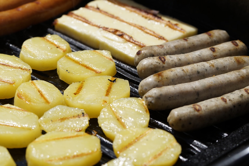 Grilled cheese grill sausage eat