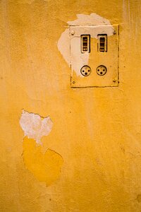 Wall yellow socket photo