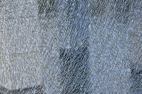 Broken glass fragment parts