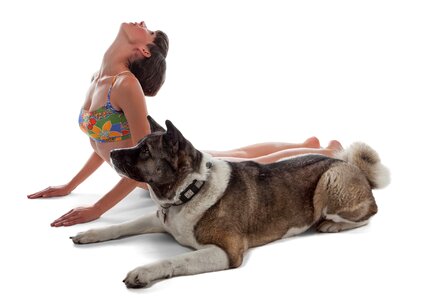 Young cute yoga