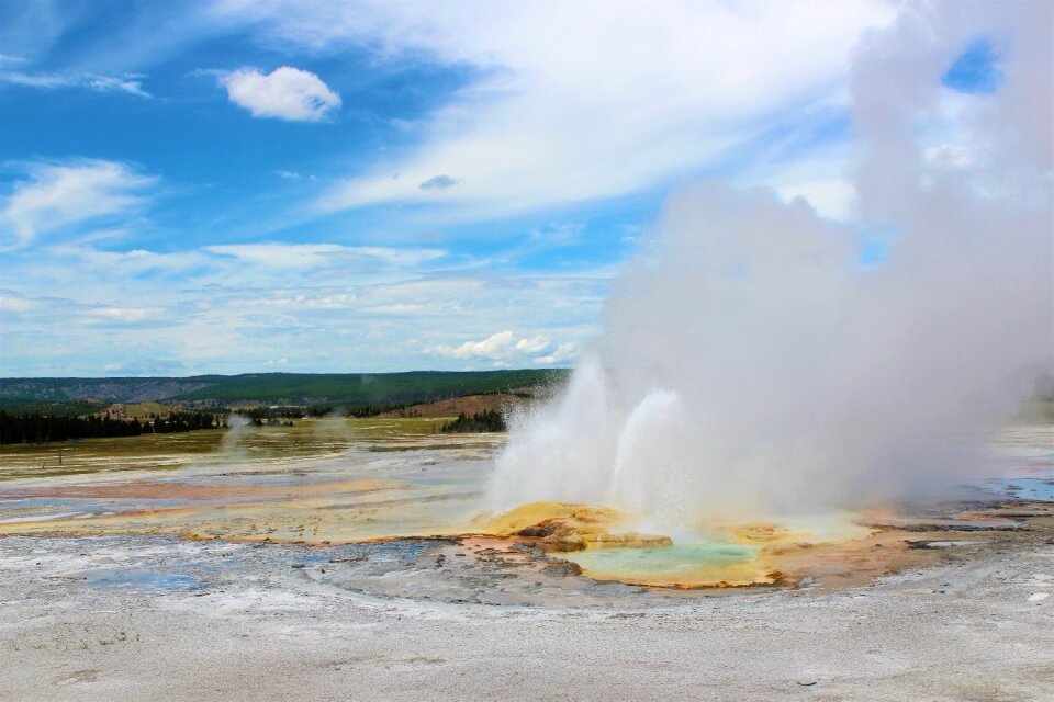 Travel geyser yellowstone