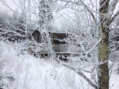 Cold frozen cabin