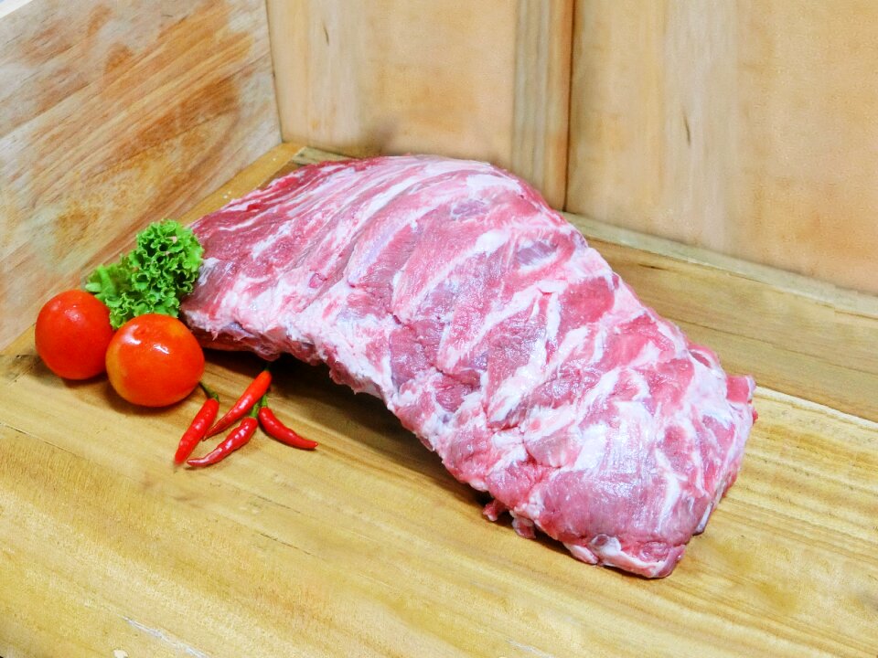 Cooking pork steak meat