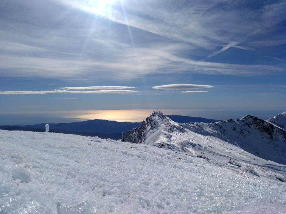 Panoramic ice sierra nevada