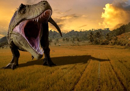 Paleontology brown dinosaur