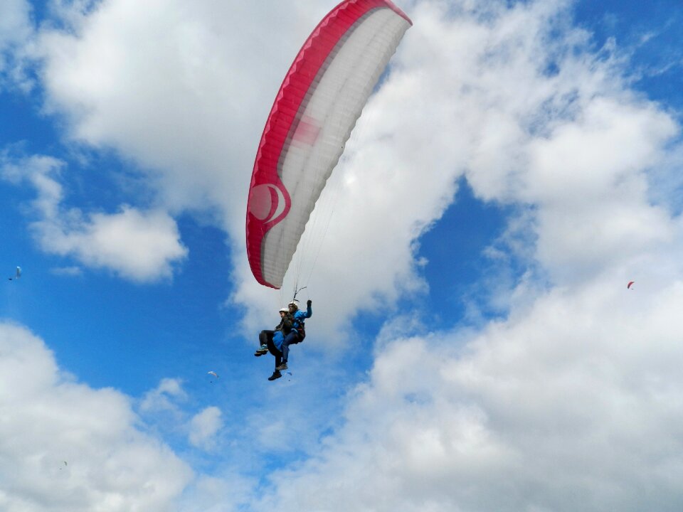 Free flight paragliding baptism air