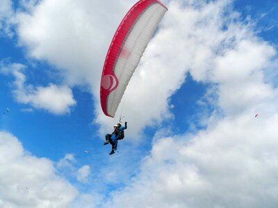 Free flight paragliding baptism air photo