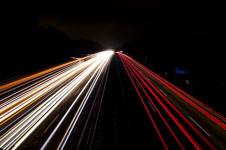 Highway speed night photo