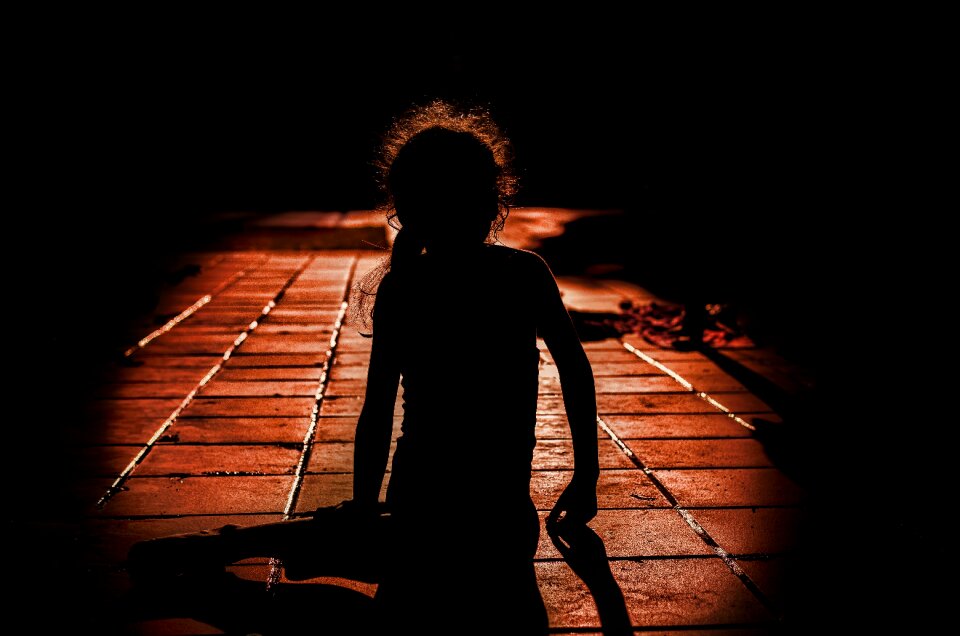 Loneliness darkness women photo
