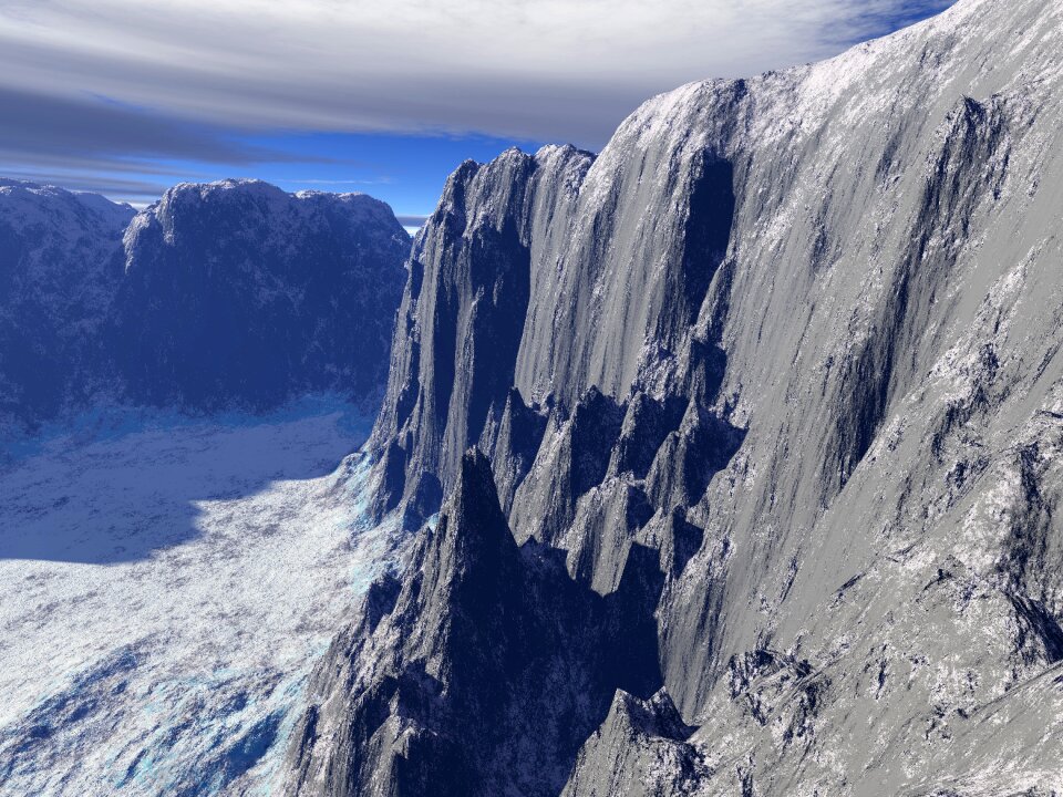 Mountain ice glacier