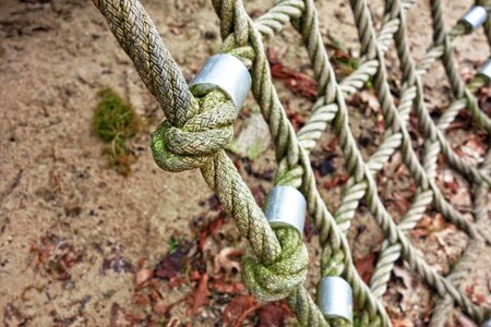 Knot rope mesh ladder rope knot photo