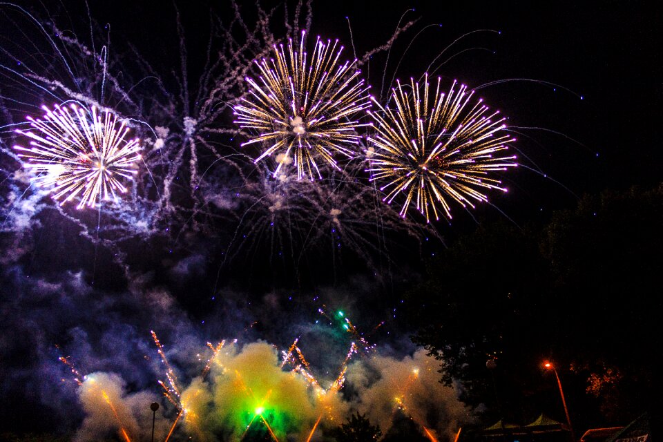 Fireworks flame no one
