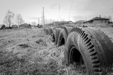 Round countryside field