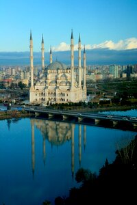 Water sky sabanci mosque photo