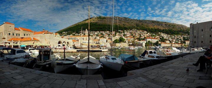 Sea sky panoramic image photo