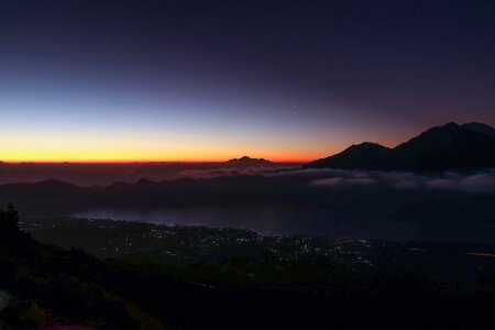 Dawn sky mountain