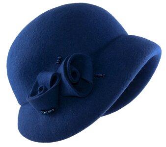 Felt hat blue hat womens