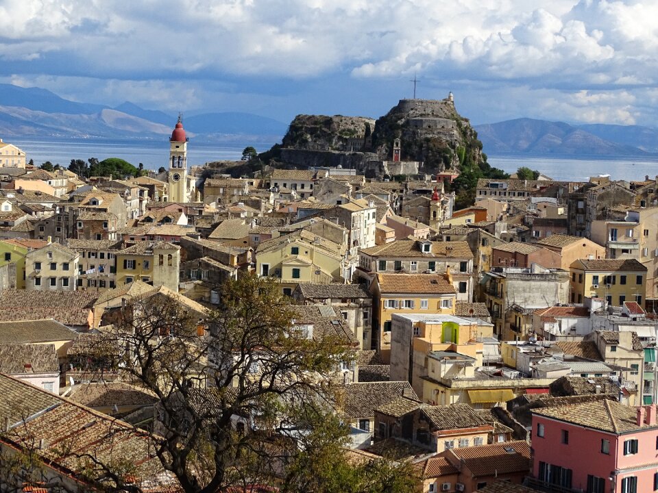 Corfu city panorama