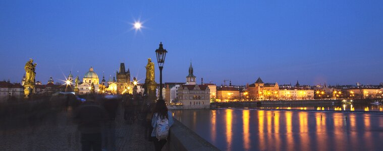 City river panorama photo