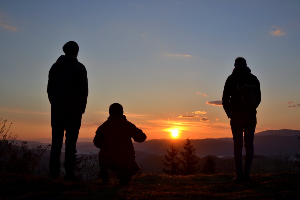 Sunrise silhouettes nature