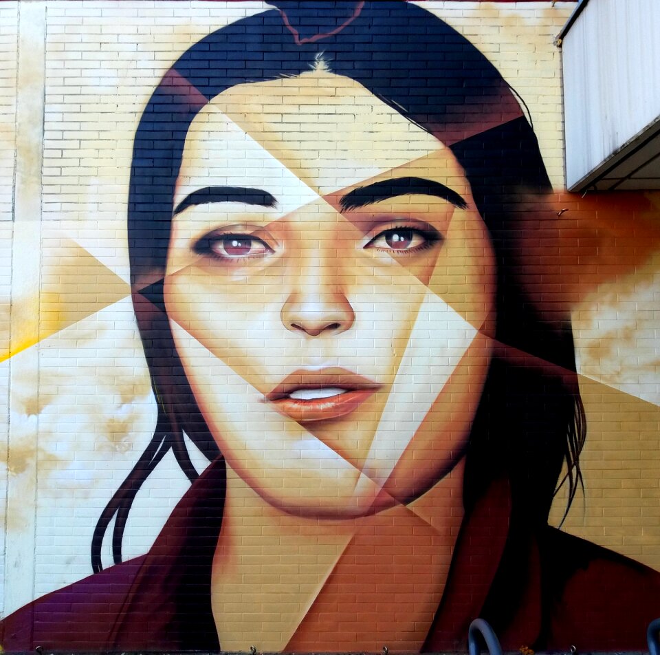 Woman street art graffiti