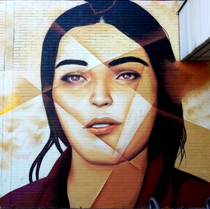 Woman street art graffiti