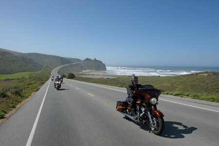 Cruising motorcycle harley-davidson