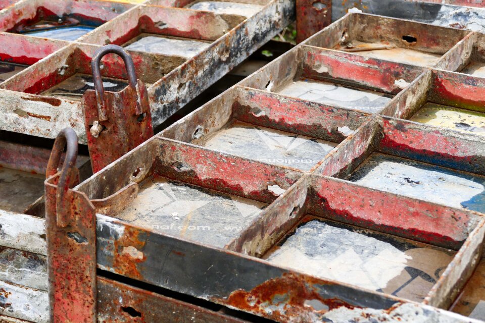 Metal box construction site construction