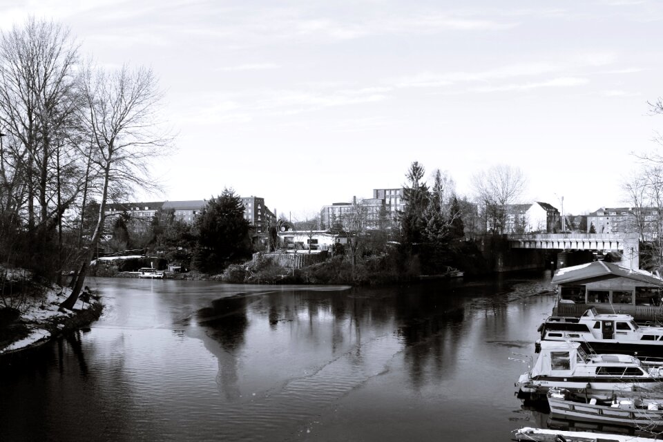 Black and white photography brown bridge rothenburgsort