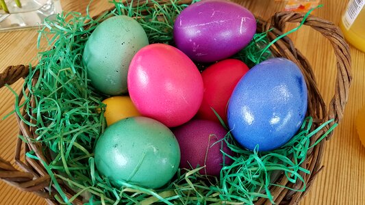 Easter egg ornament osterkorb photo