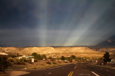 Panoramic nature sunset
