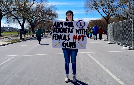 Protester cause political