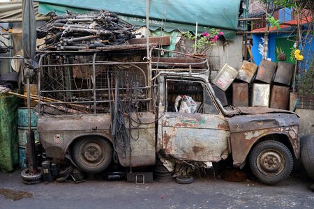 Rusty transport system auto photo