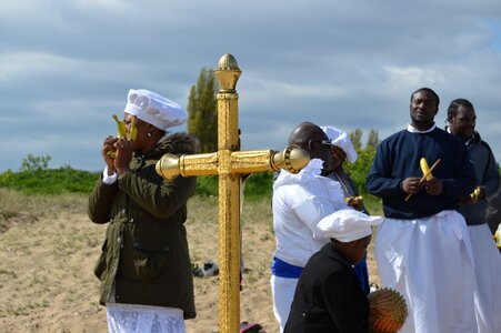 African christian beach photo