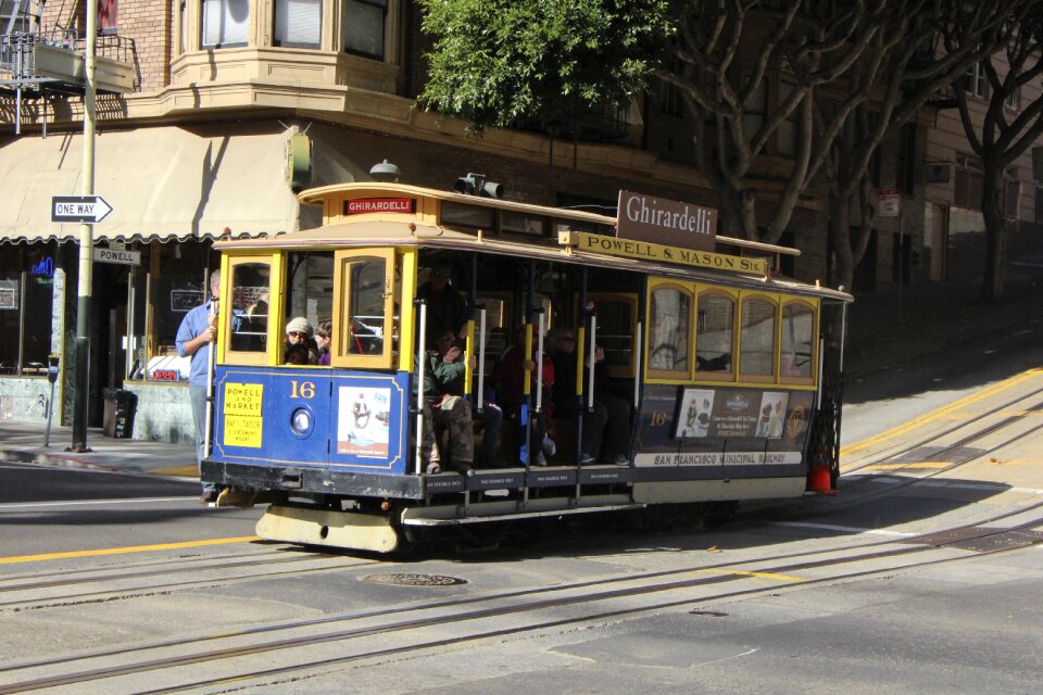 Cable car transportation system san fran photo