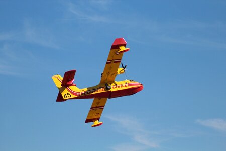 Sky flight aircraft fire photo