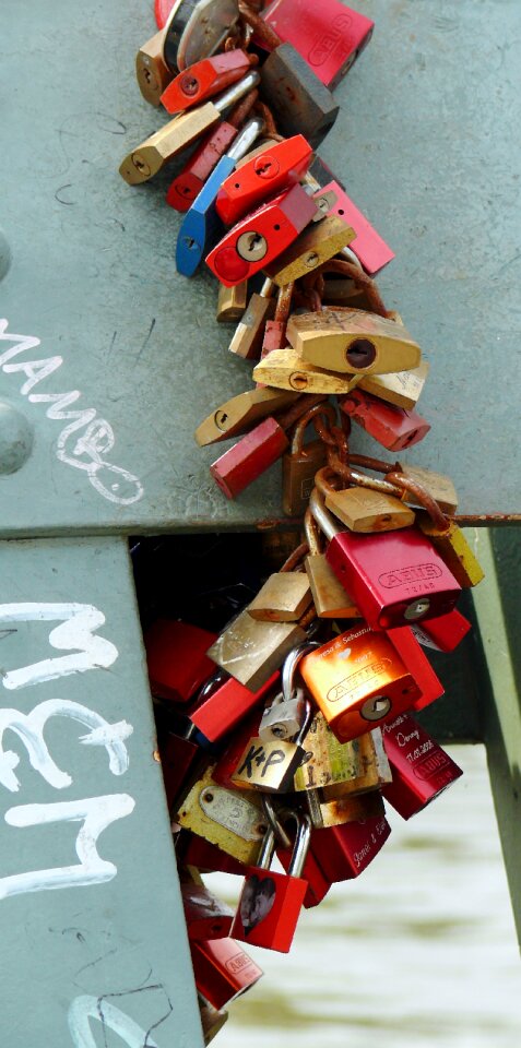 Padlock love bridge