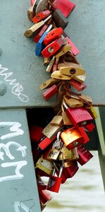 Padlock love bridge photo